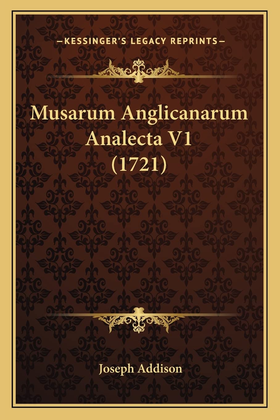 Musarum Anglicanarum Analecta V1 (1721) Contemporary literature