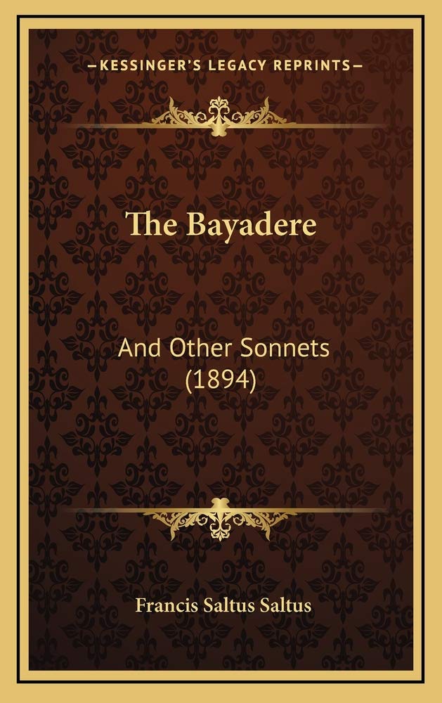 The Bayadere: And Other Sonnets (1894) Contemporary literature