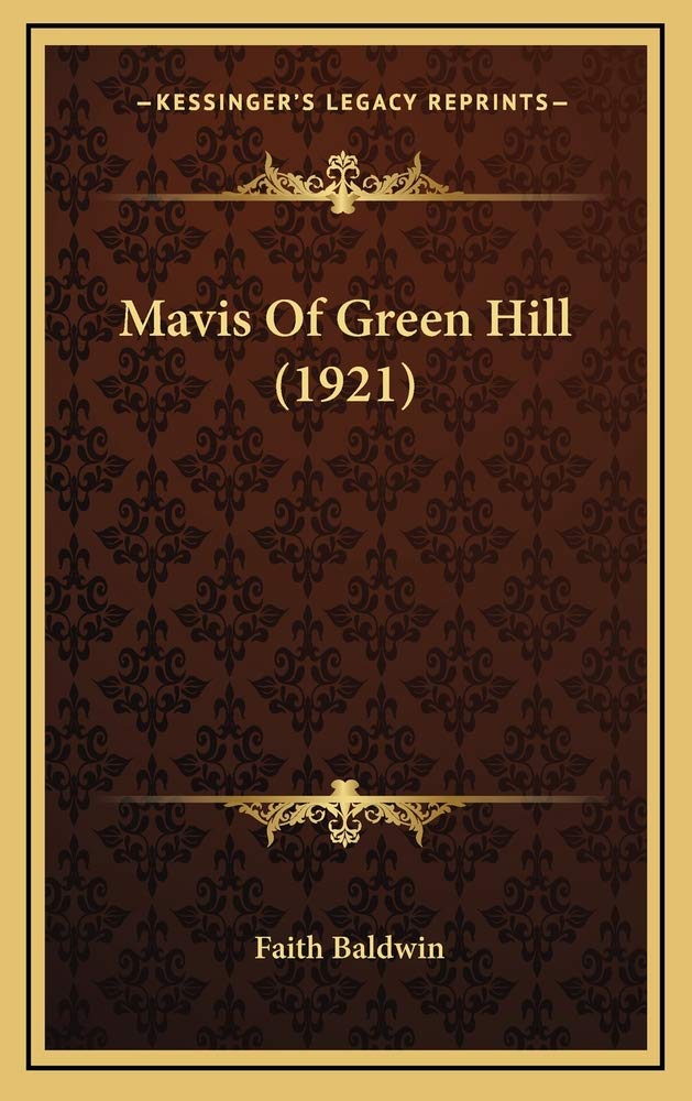 Mavis Of Green Hill (1921) Contemporary literature