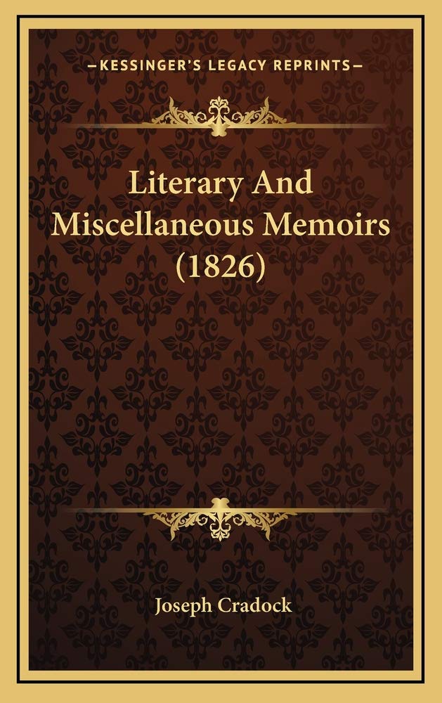 Literary And Miscellaneous Memoirs (1826) Contemporary literature