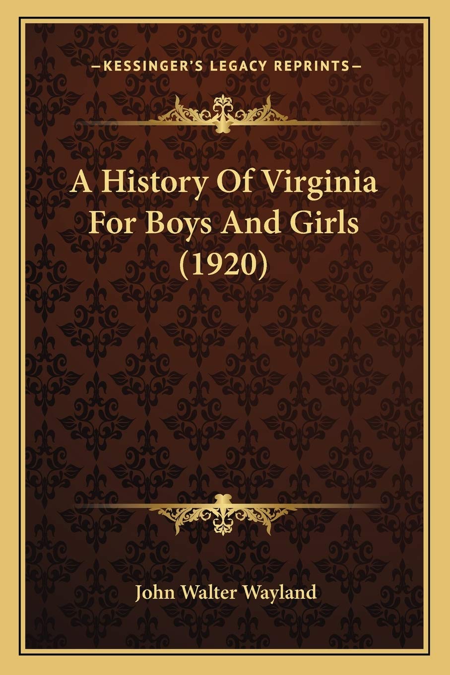 A History Of Virginia For Boys And Girls (1920) Philosophy