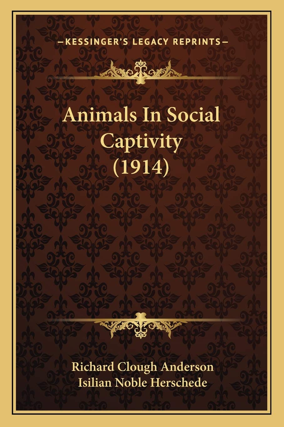 Animals In Social Captivity (1914) General education