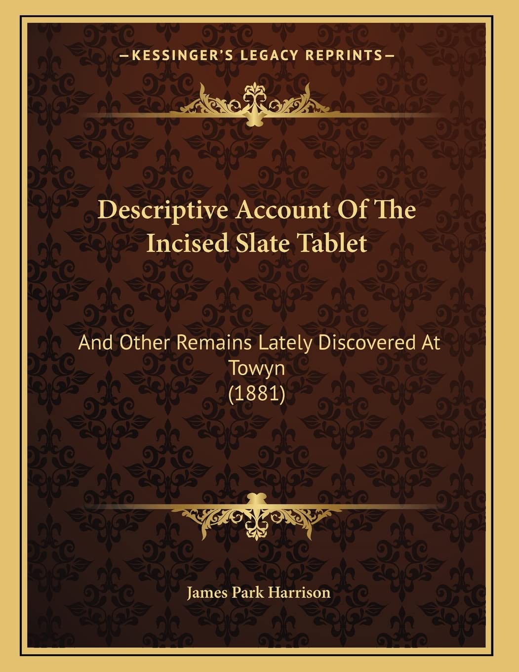 Descriptive Account Of The Incised Slate Tablet: And Other Remains Lately Discovered At Towyn (1881) Politics & History
