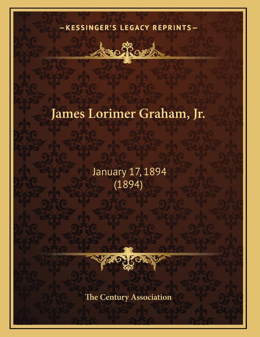 James Lorimer Graham, Jr.: January 17, 1894 (1894) Memories
