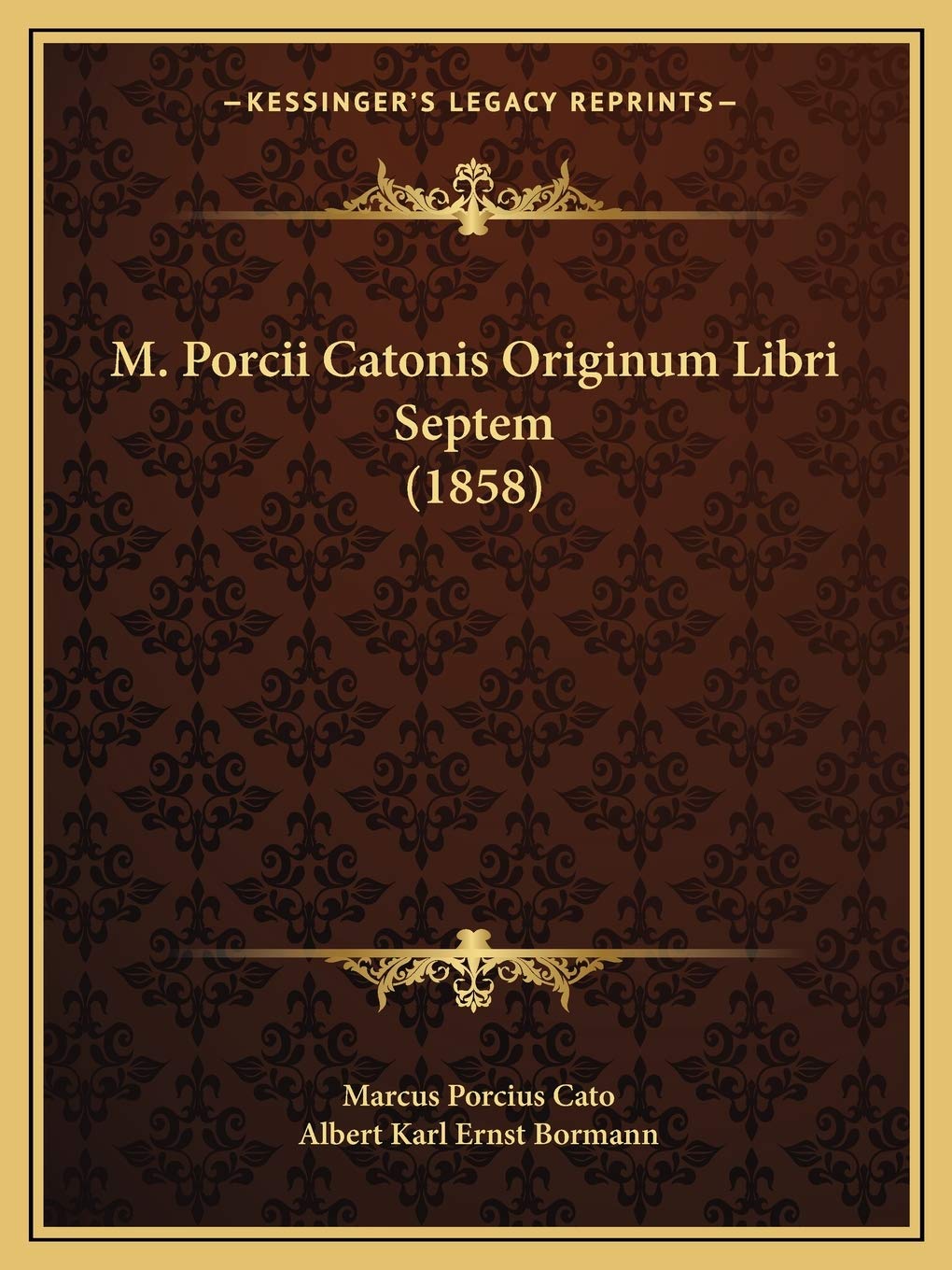 M. Porcii Catonis Originum Libri Septem (1858) Philosophy
