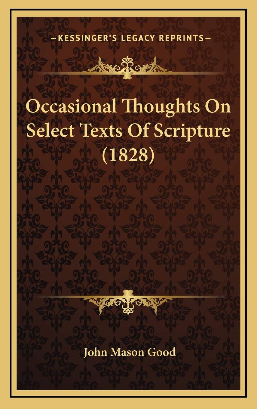 Product Image: Occasional Thoughts On Select Texts Of Scripture (1828)
