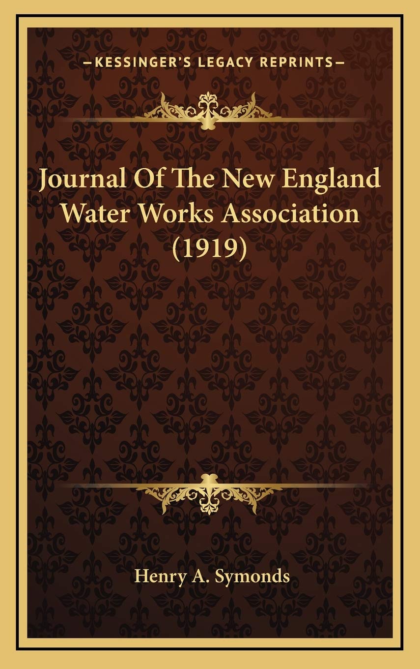 Journal Of The New England Water Works Association (1919) Essays & Short Stories
