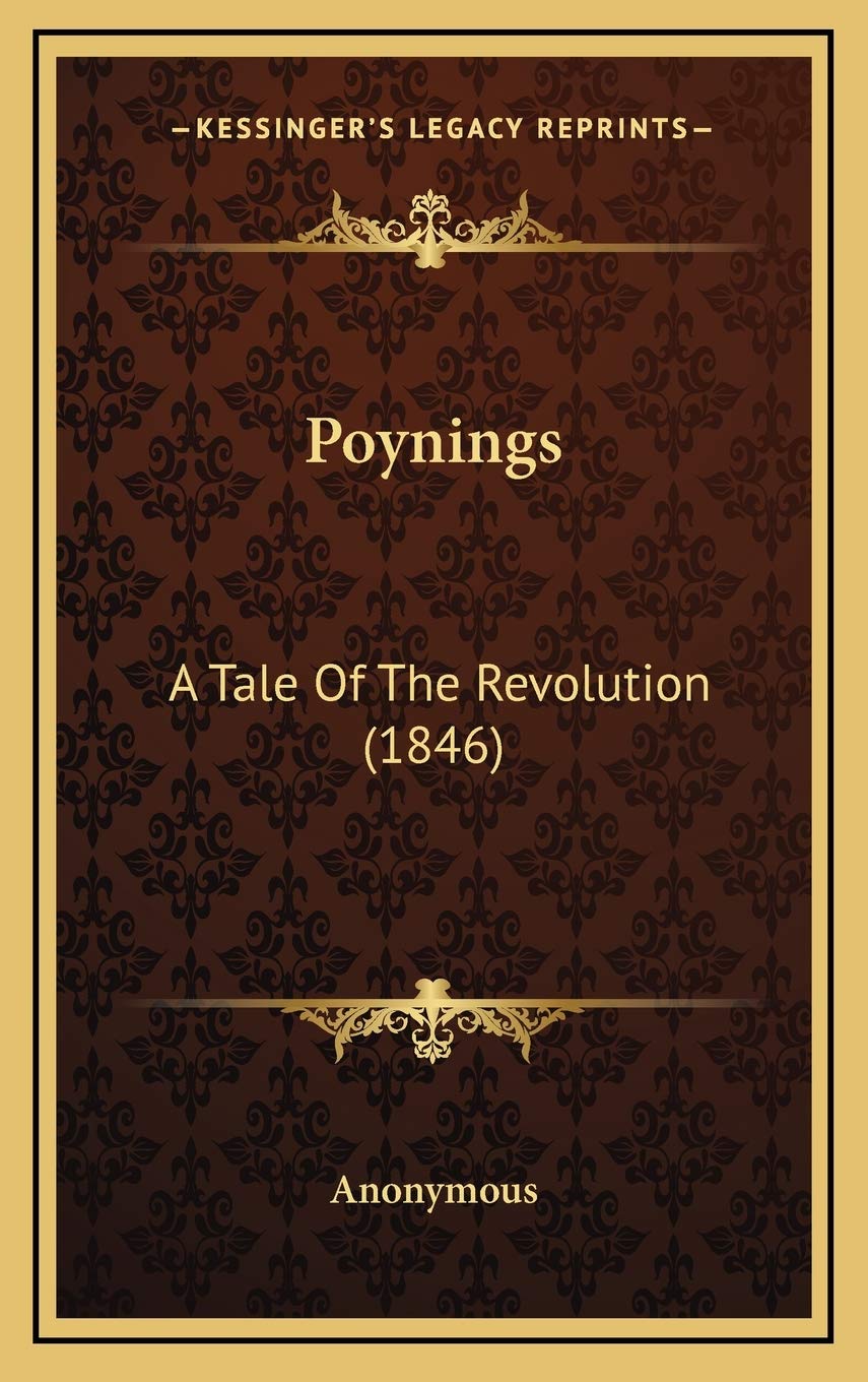 Poynings: A Tale Of The Revolution (1846) Fairy Tales & Legends