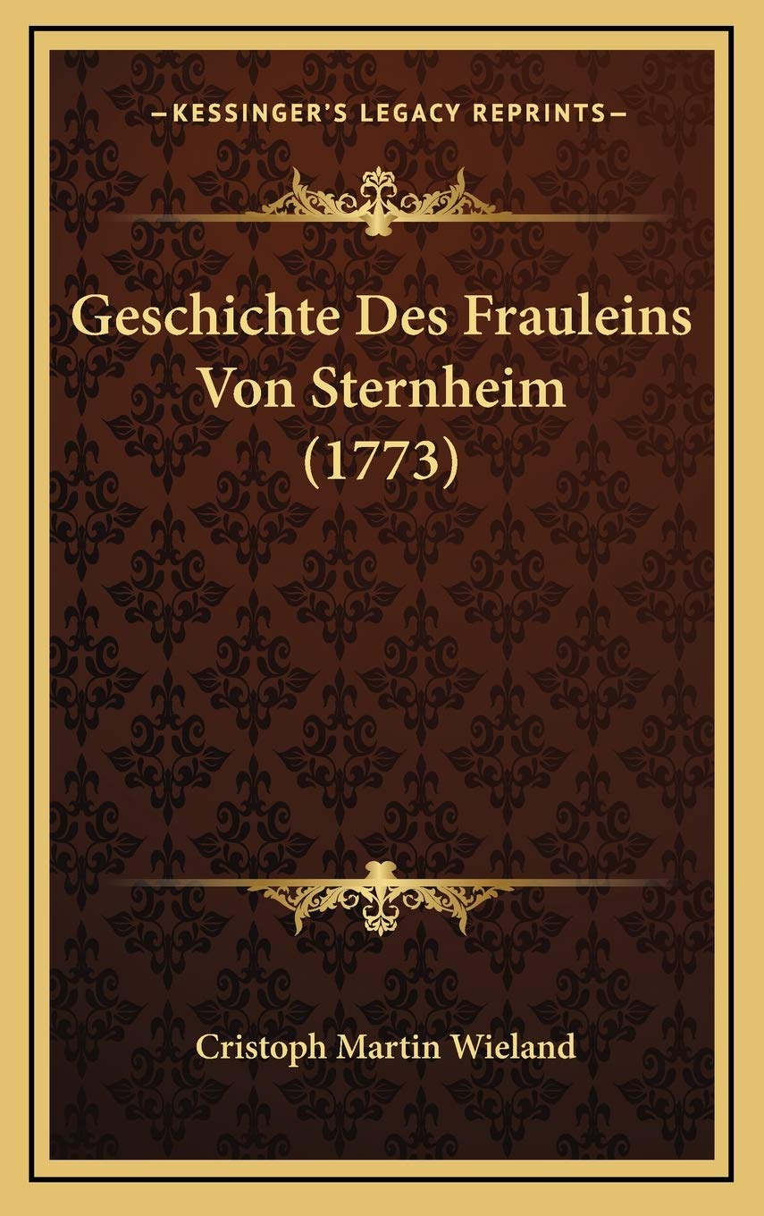 Geschichte Des Frauleins Von Sternheim (1773) Contemporary literature