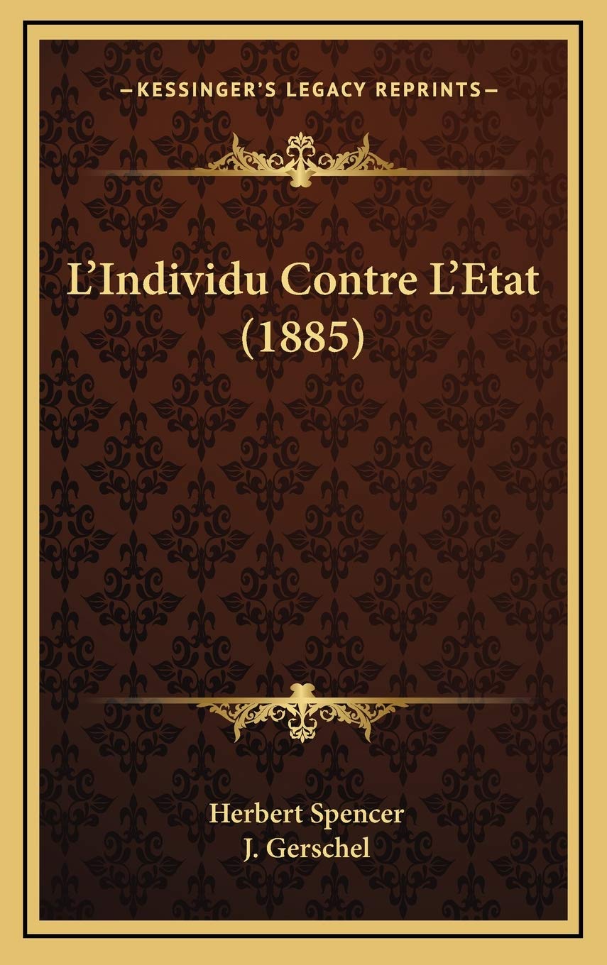 L'Individu Contre L'Etat (1885) book
