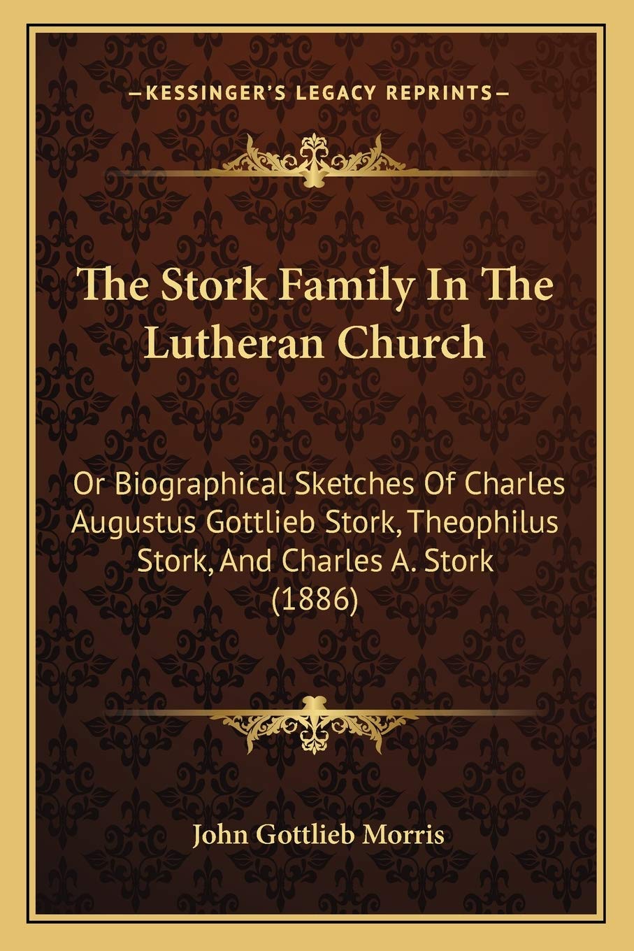 The Stork Family In The Lutheran Church: Or Biographical Sketches Of Charles Augustus Gottlieb Stork, Theophilus Stork, And Charles A. Stork (1886) Contemporary literature Books