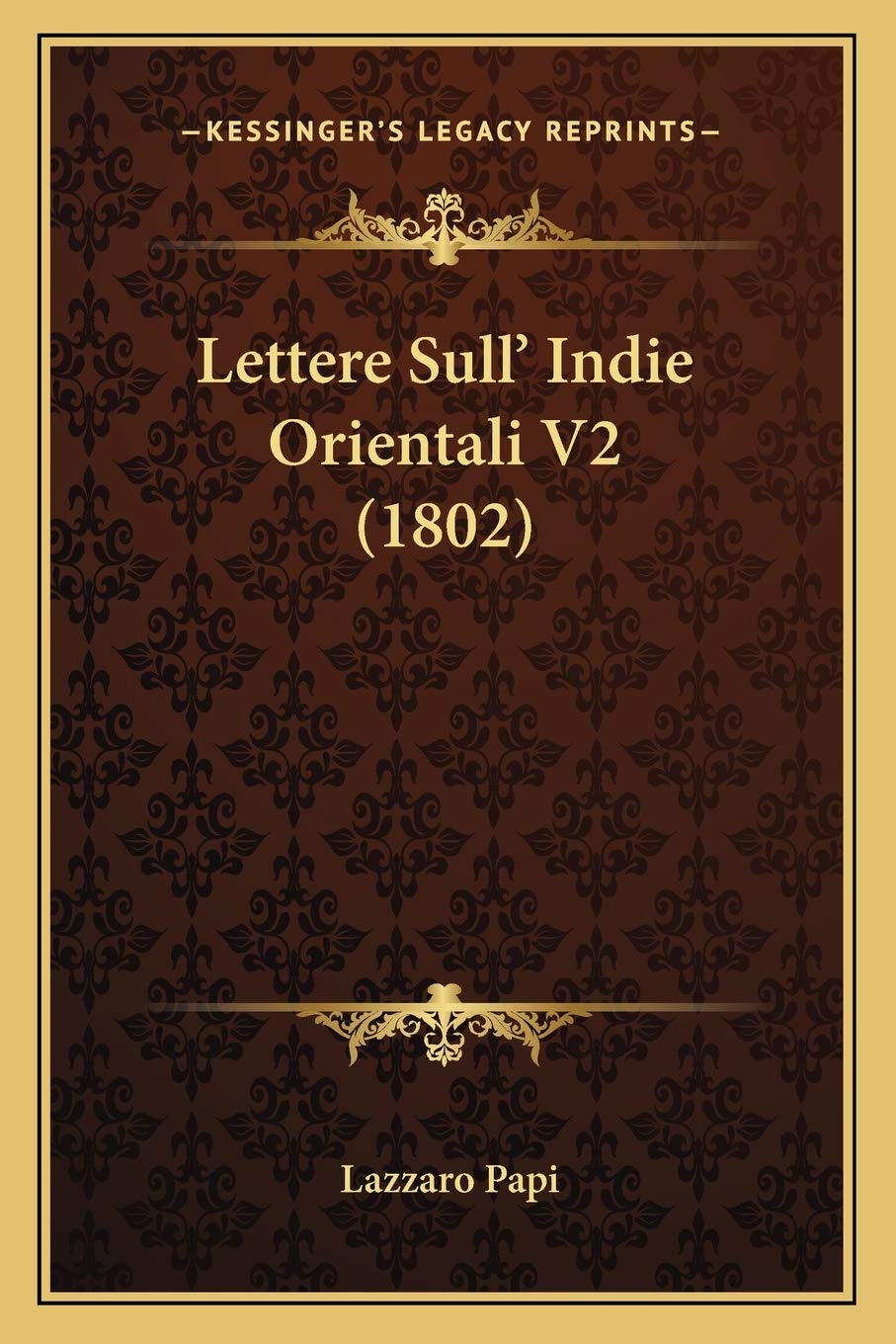 Product Image: Lettere Sull' Indie Orientali V2 (1802)