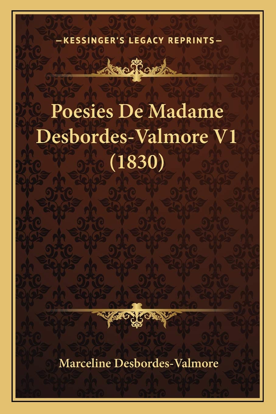 Poesies De Madame Desbordes-Valmore V1 (1830) Poetry