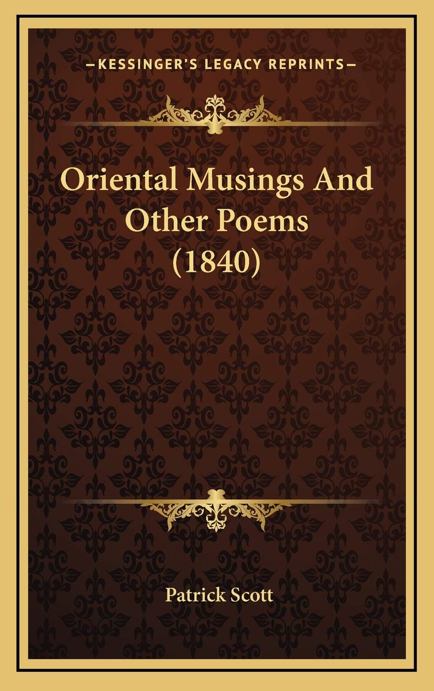 Oriental Musings And Other Poems (1840) Poetry