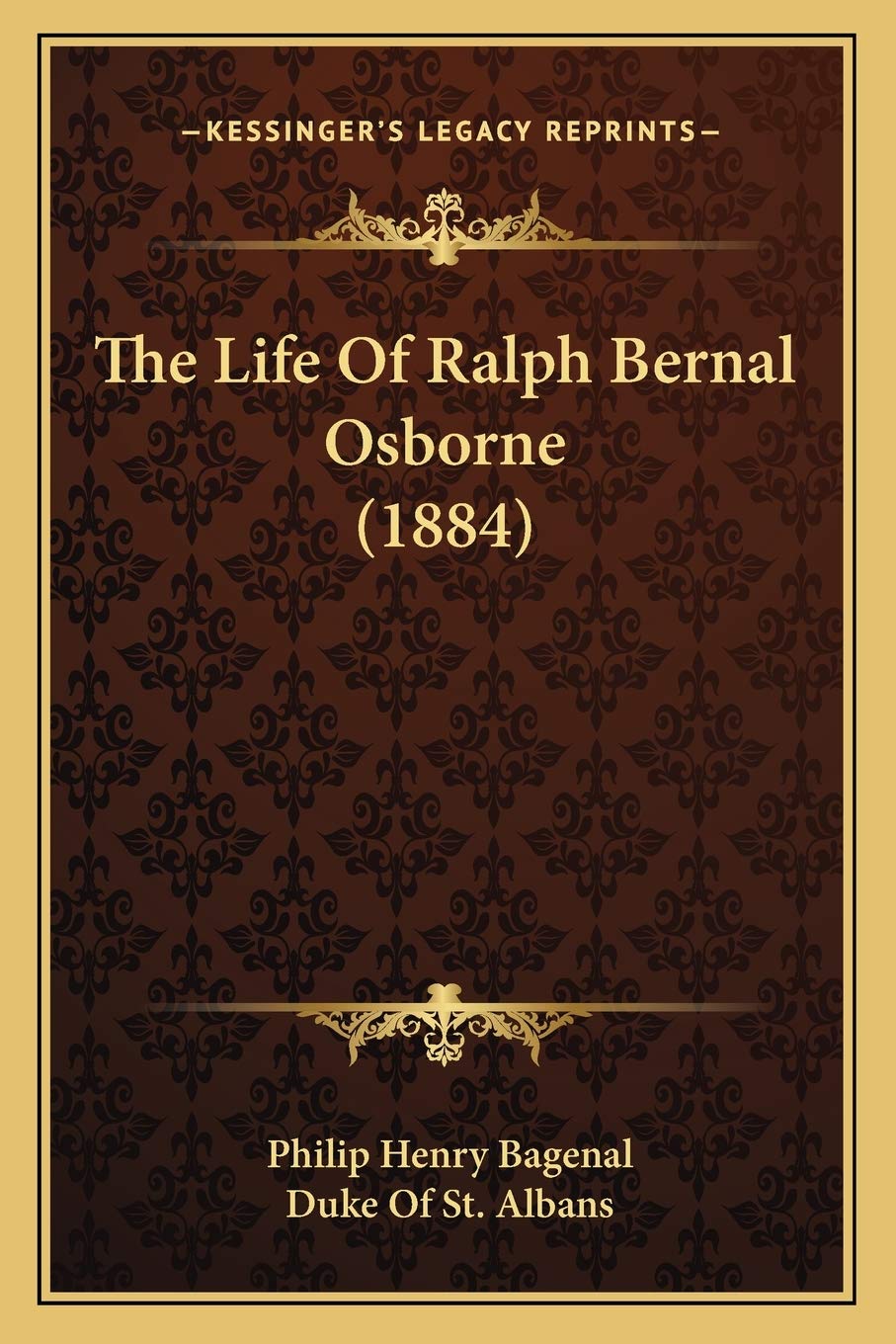 The Life Of Ralph Bernal Osborne (1884) Contemporary literature