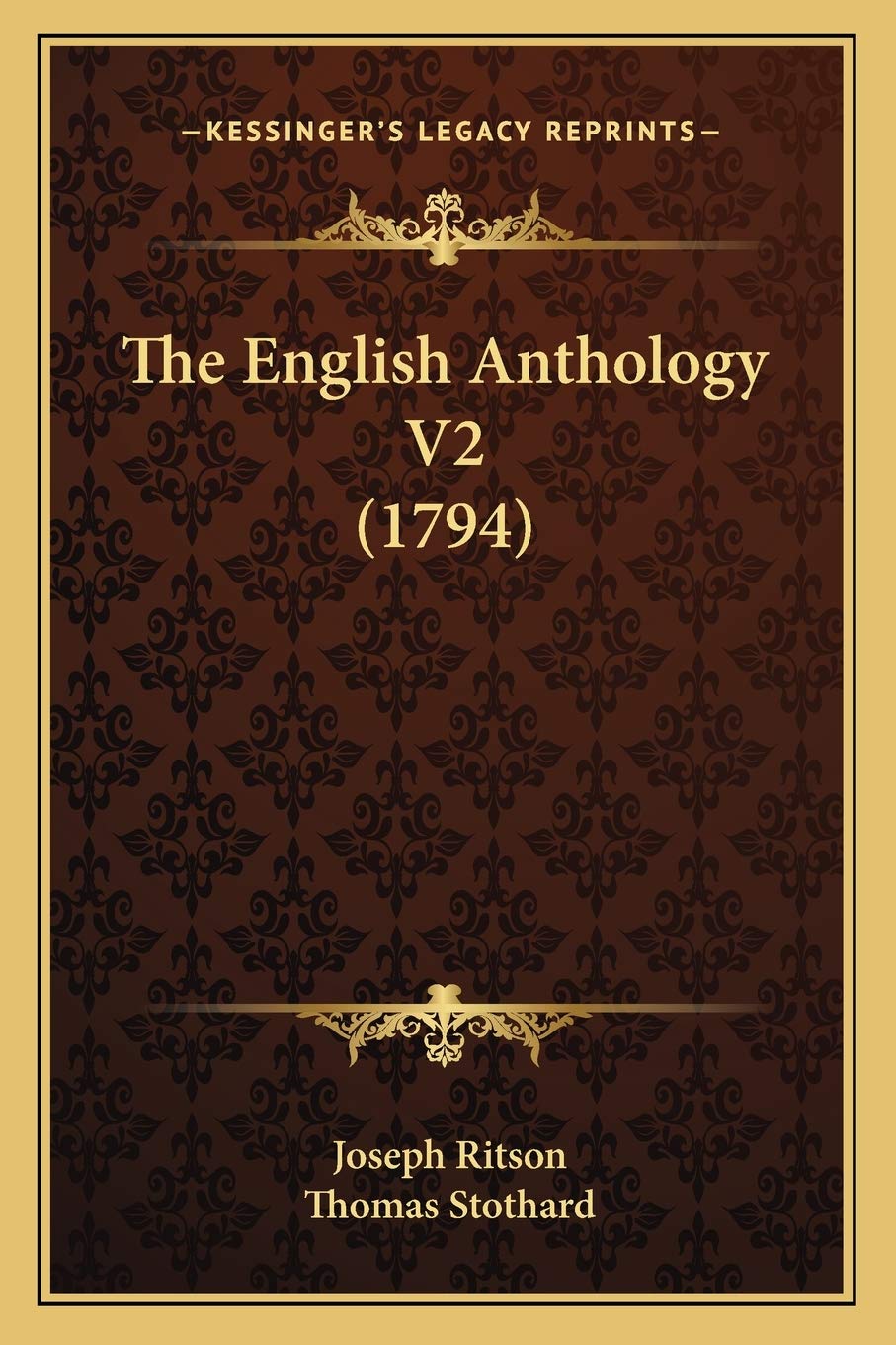 The English Anthology V2 (1794) Essays & Short Stories