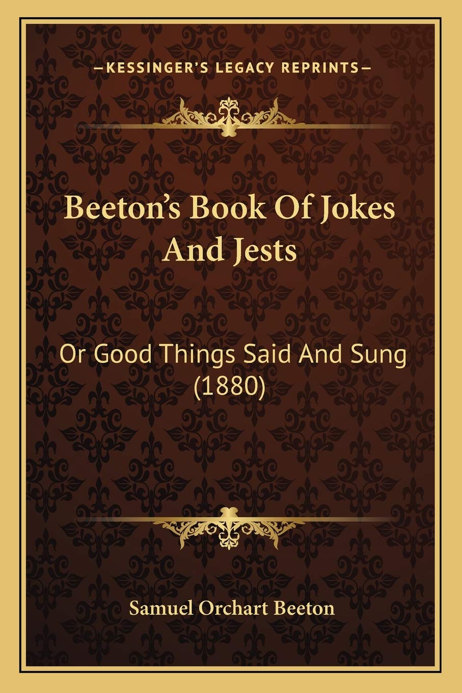 Beeton's Book Of Jokes And Jests: Or Good Things Said And Sung (1880) Contemporary literature