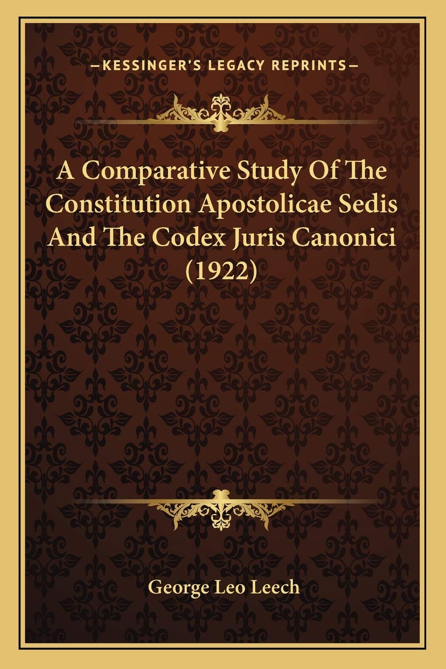 A Comparative Study Of The Constitution Apostolicae Sedis And The Codex Juris Canonici (1922) Law