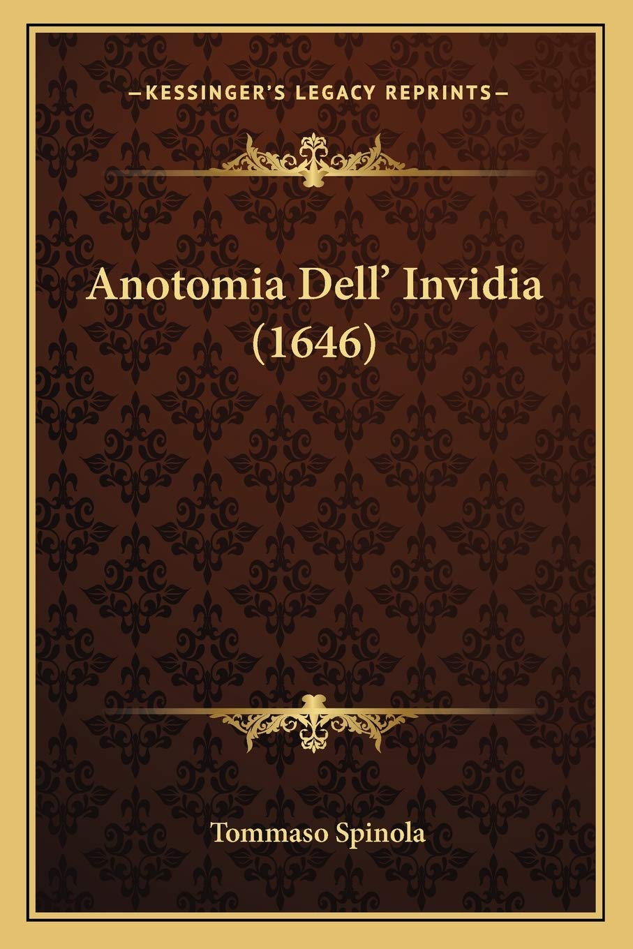 Anotomia Dell' Invidia (1646) Philosophy