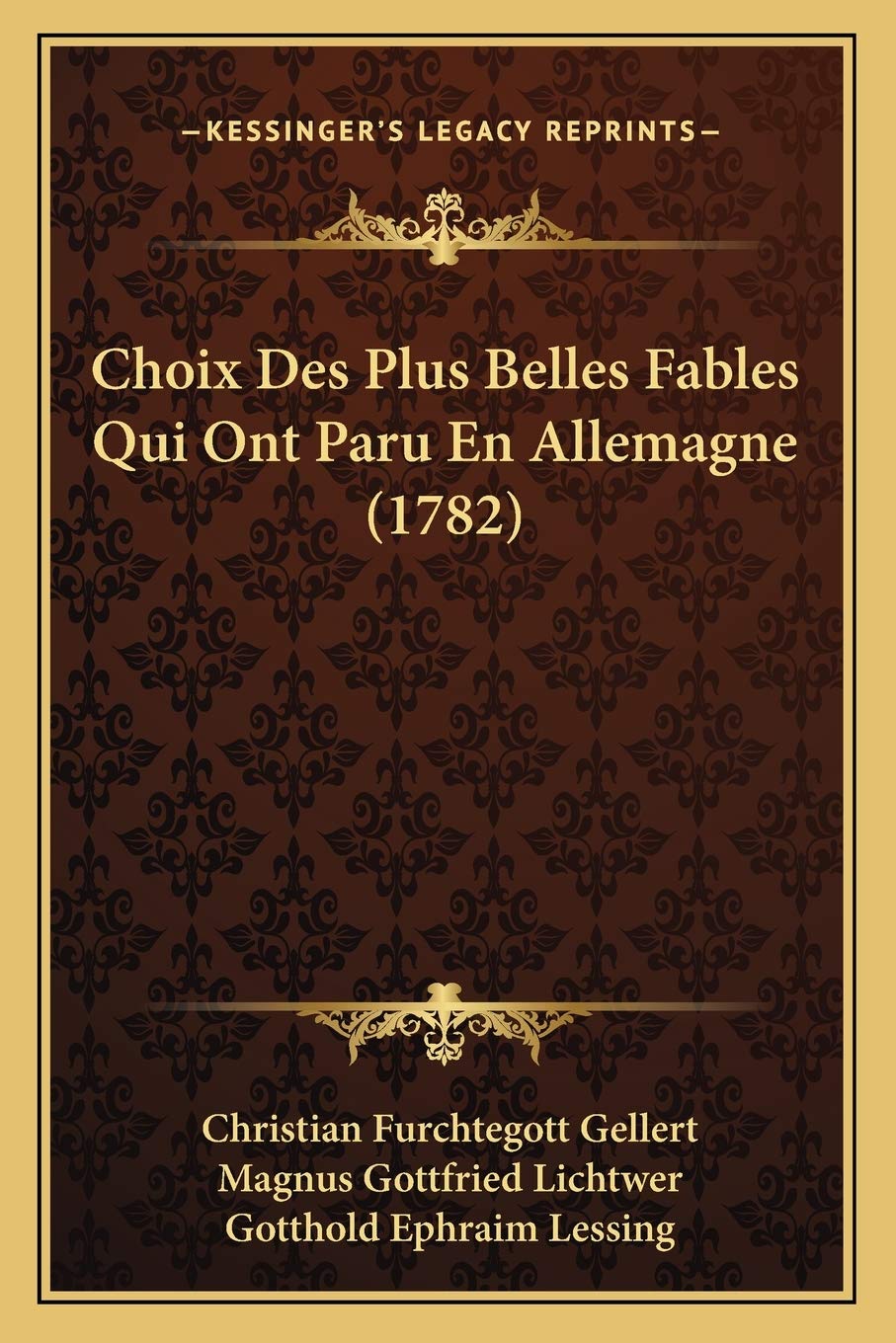 Choix Des Plus Belles Fables Qui Ont Paru En Allemagne (1782) Poetry
