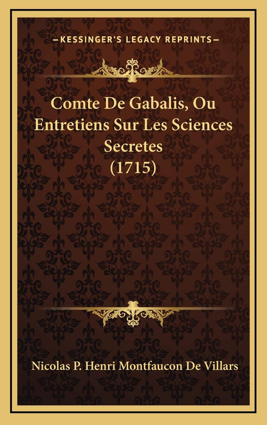 Comte De Gabalis, Ou Entretiens Sur Les Sciences Secretes (1715) book