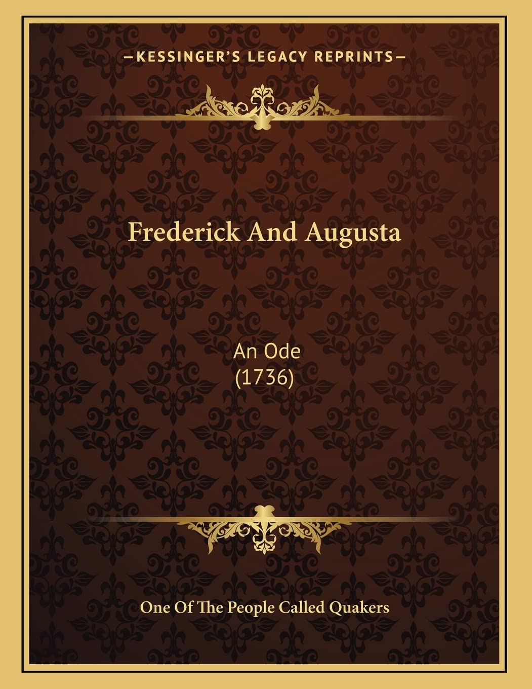 Frederick And Augusta: An Ode (1736) Contemporary literature