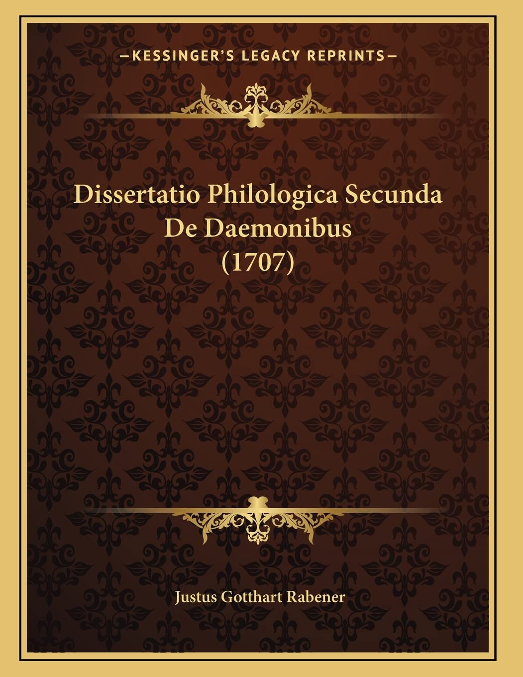 Dissertatio Philologica Secunda De Daemonibus (1707) Contemporary literature