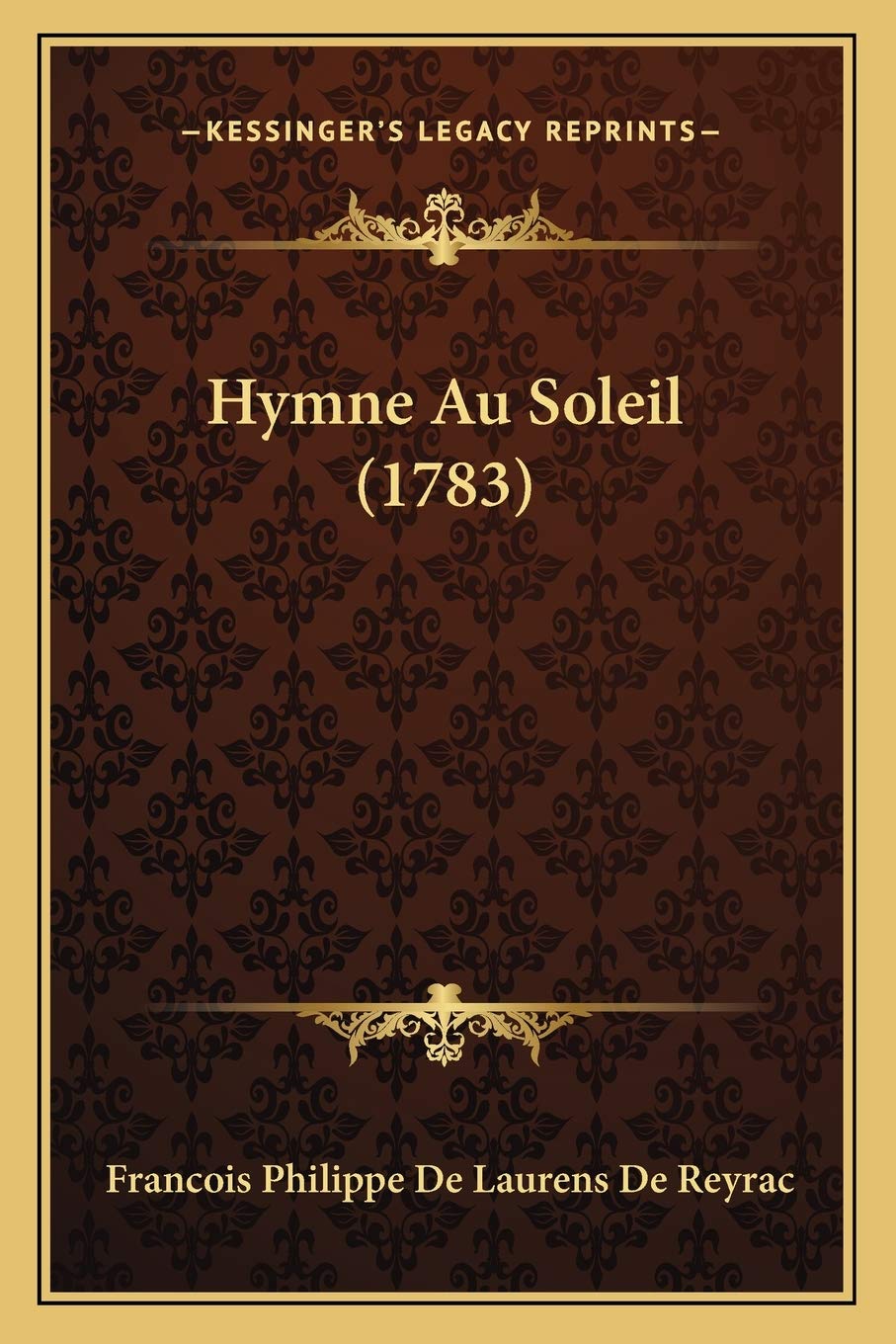 Hymne Au Soleil (1783) Poetry