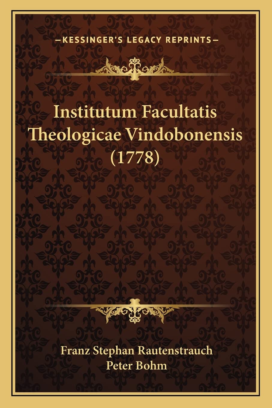 Institutum Facultatis Theologicae Vindobonensis (1778) Philosophy