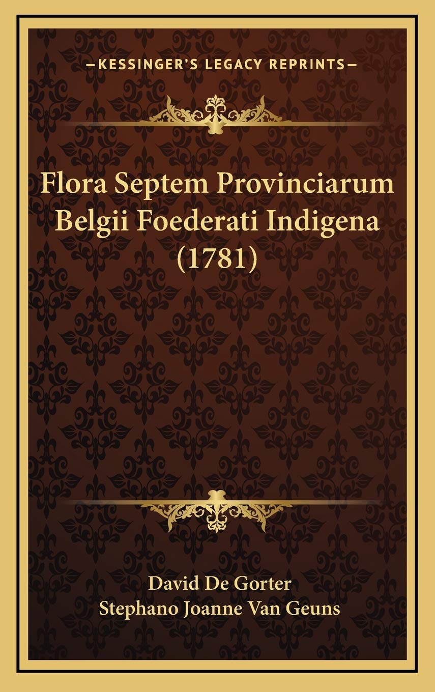 Flora Septem Provinciarum Belgii Foederati Indigena (1781) Contemporary literature
