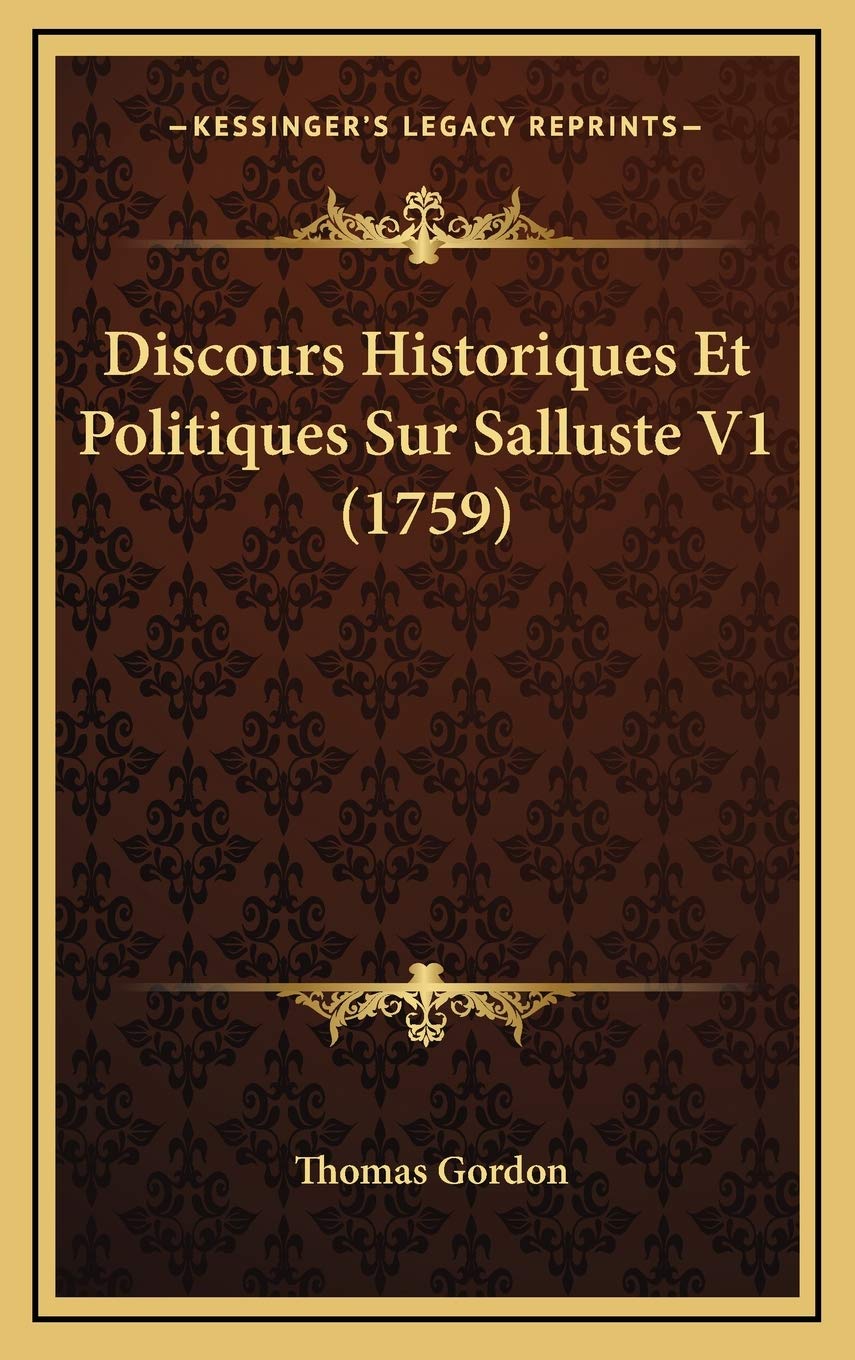 Discours Historiques Et Politiques Sur Salluste V1 (1759) Contemporary literature