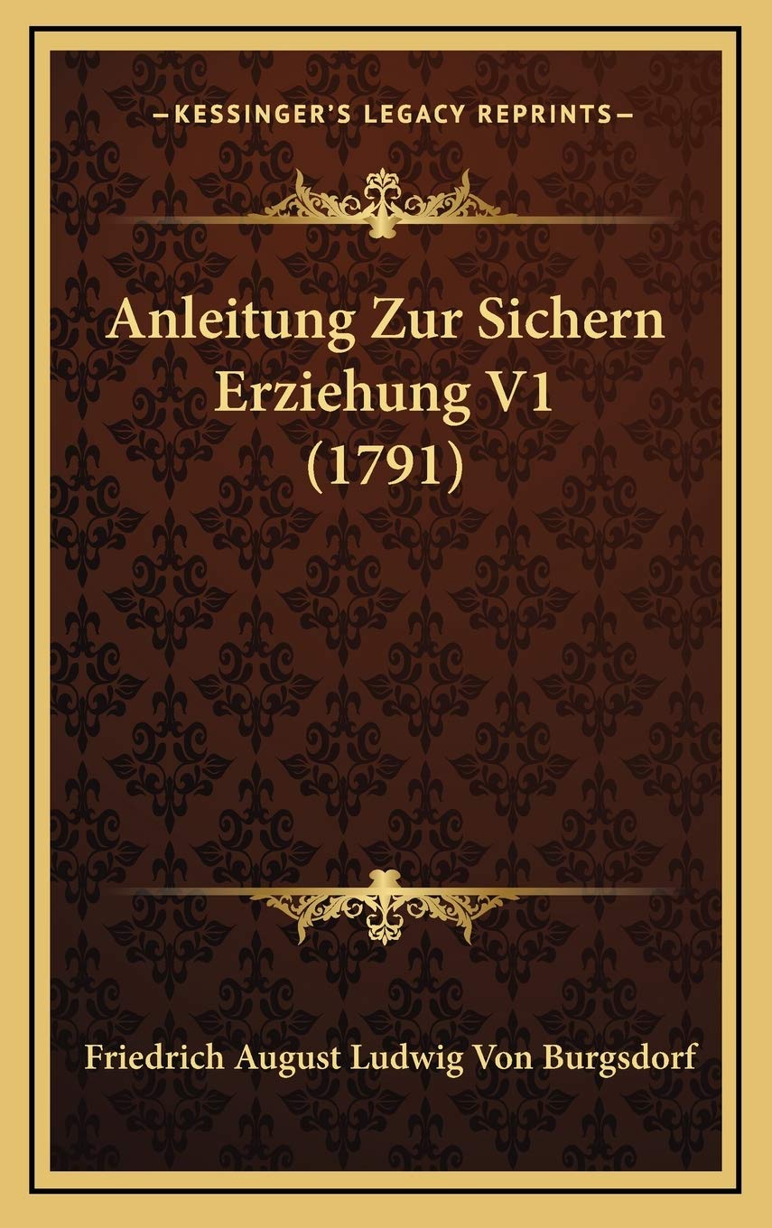Anleitung Zur Sichern Erziehung V1 (1791) Contemporary literature