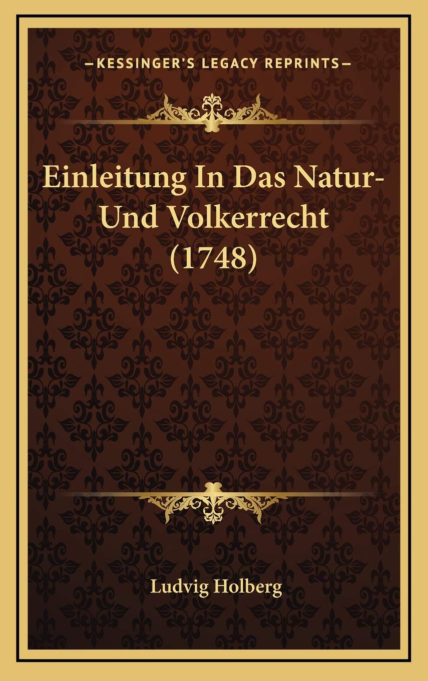 Einleitung In Das Natur-Und Volkerrecht (1748) Contemporary literature