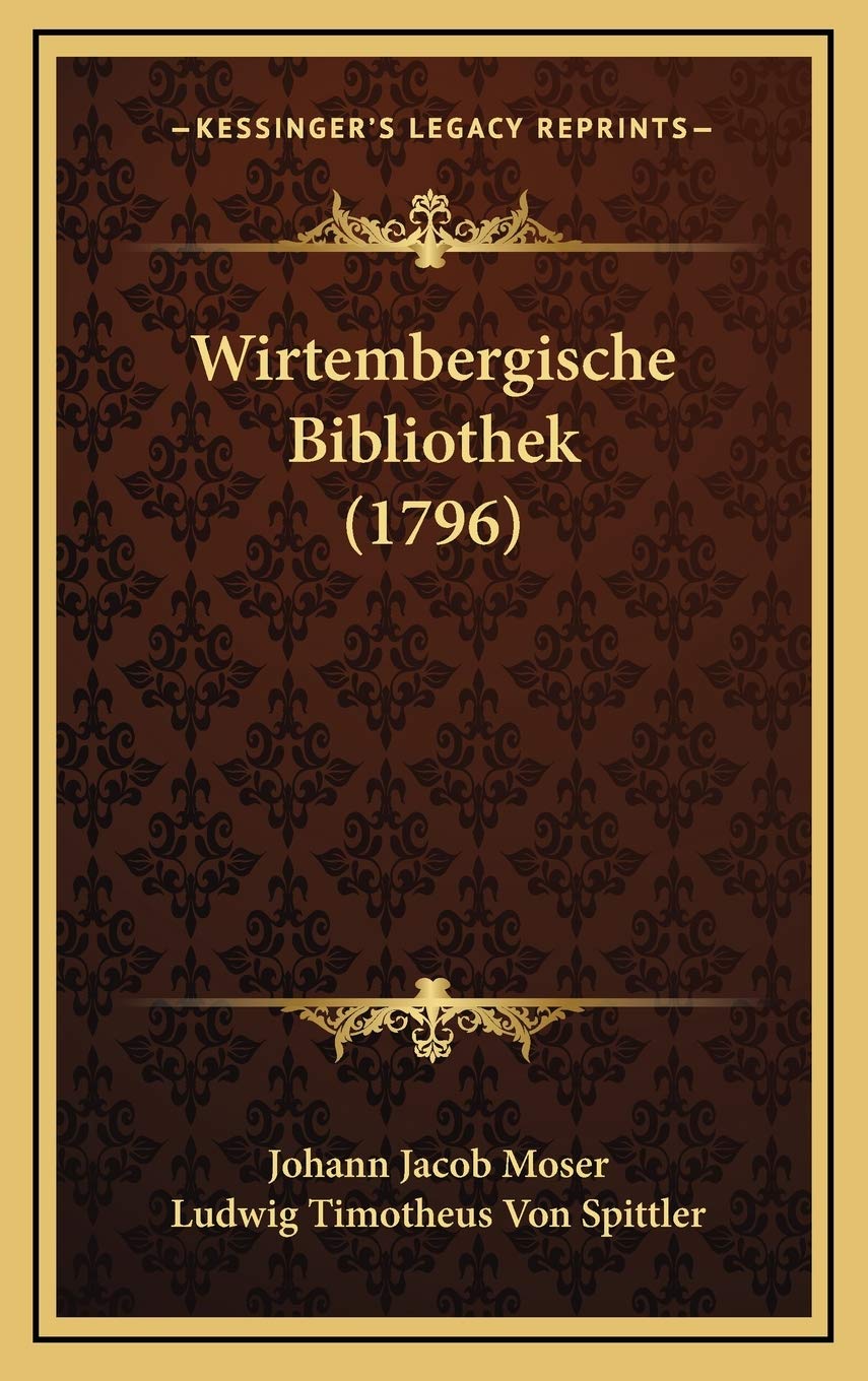 Wirtembergische Bibliothek (1796) Contemporary literature