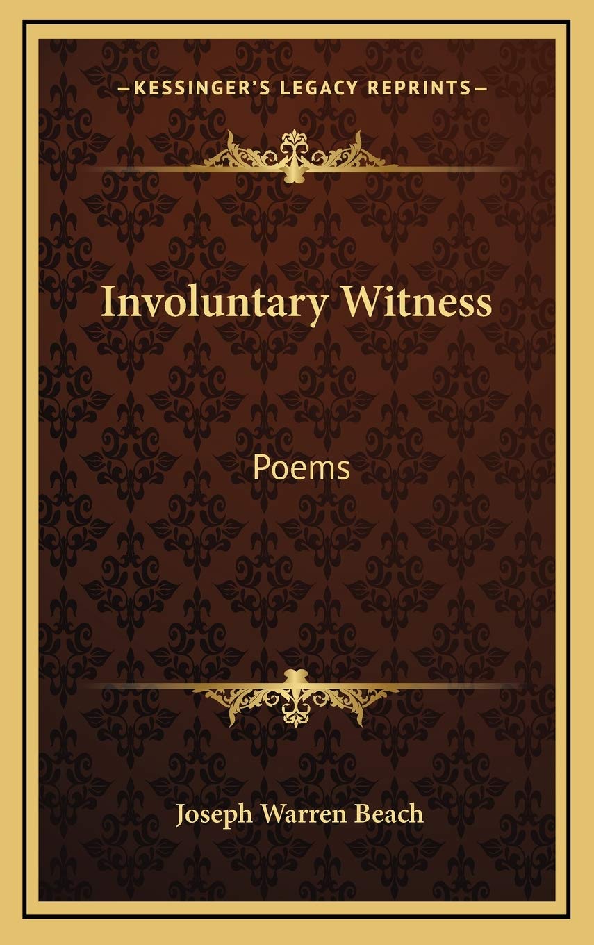 Involuntary Witness: Poems Poetry