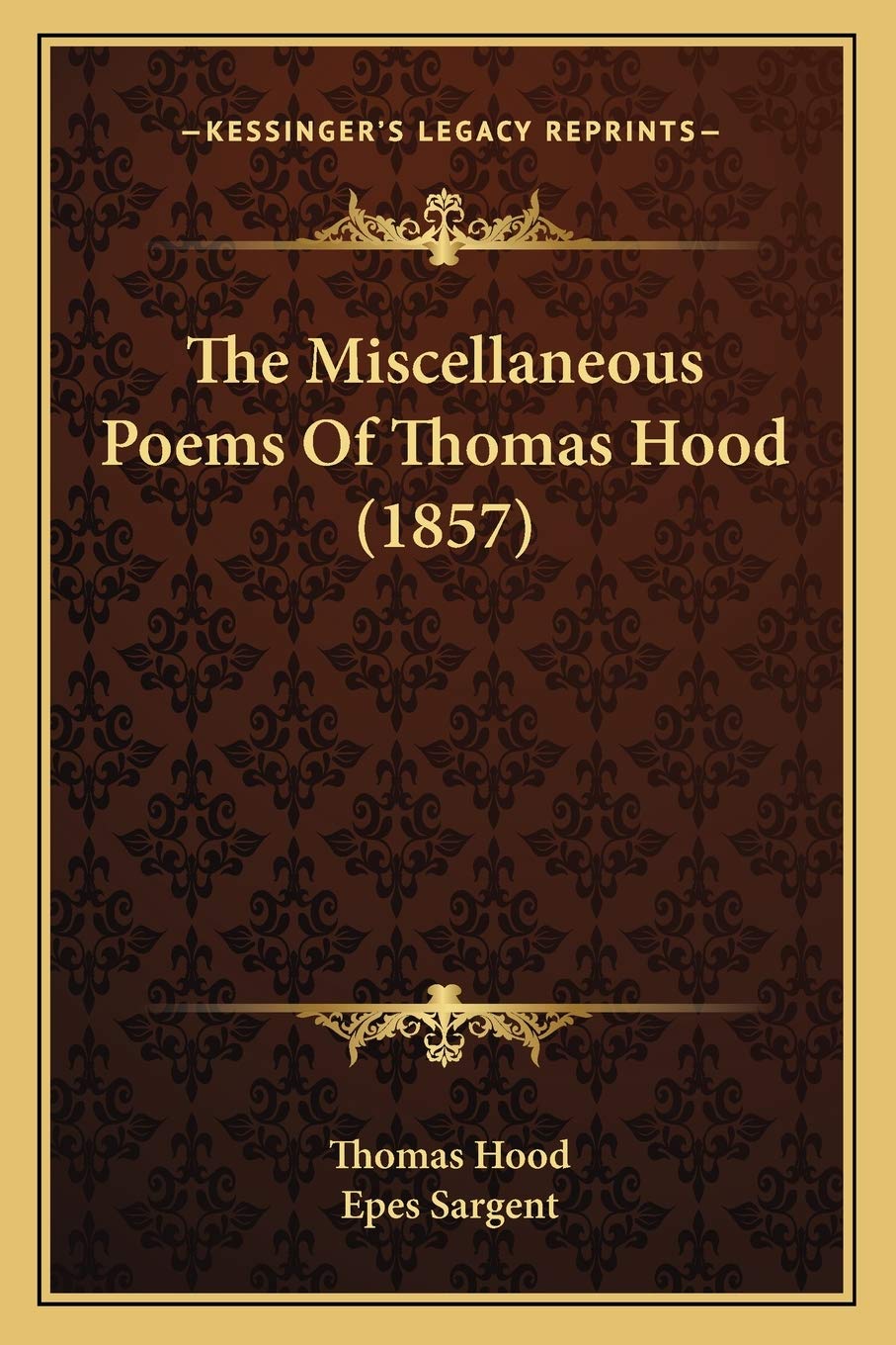 The Miscellaneous Poems Of Thomas Hood (1857) Poetry