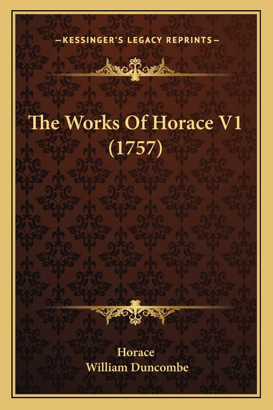 The Works Of Horace V1 (1757) Poetry
