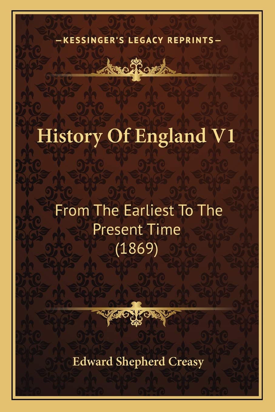 History Of England V1: From The Earliest To The Present Time (1869) Philosophy