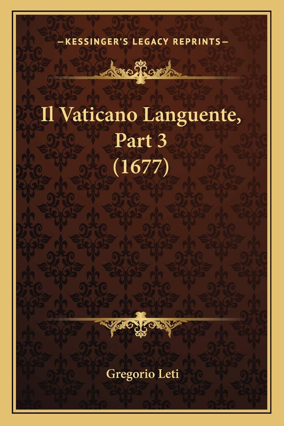 Il Vaticano Languente, Part 3 (1677) Contemporary literature