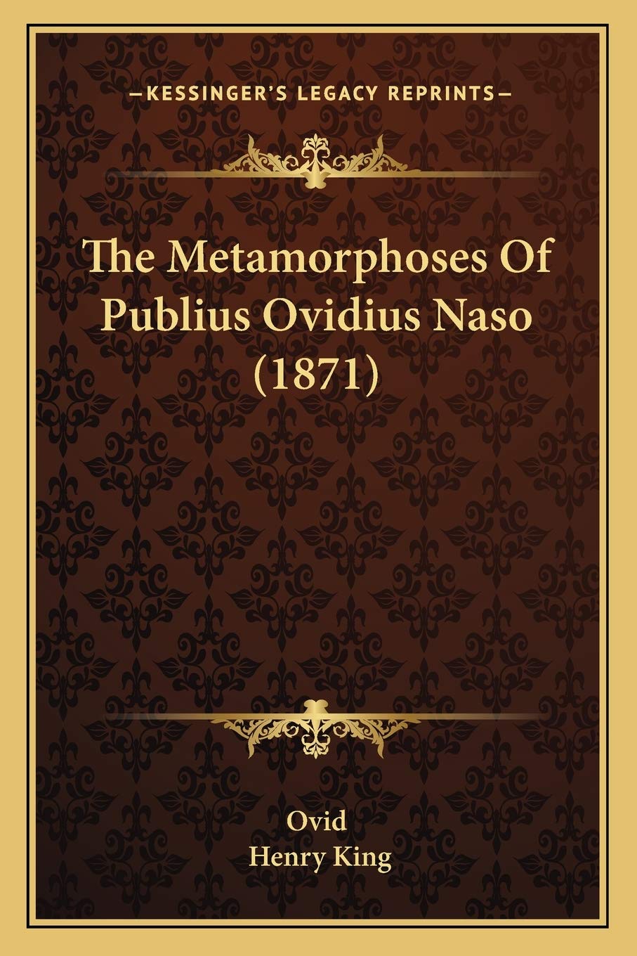 The Metamorphoses Of Publius Ovidius Naso (1871) Poetry