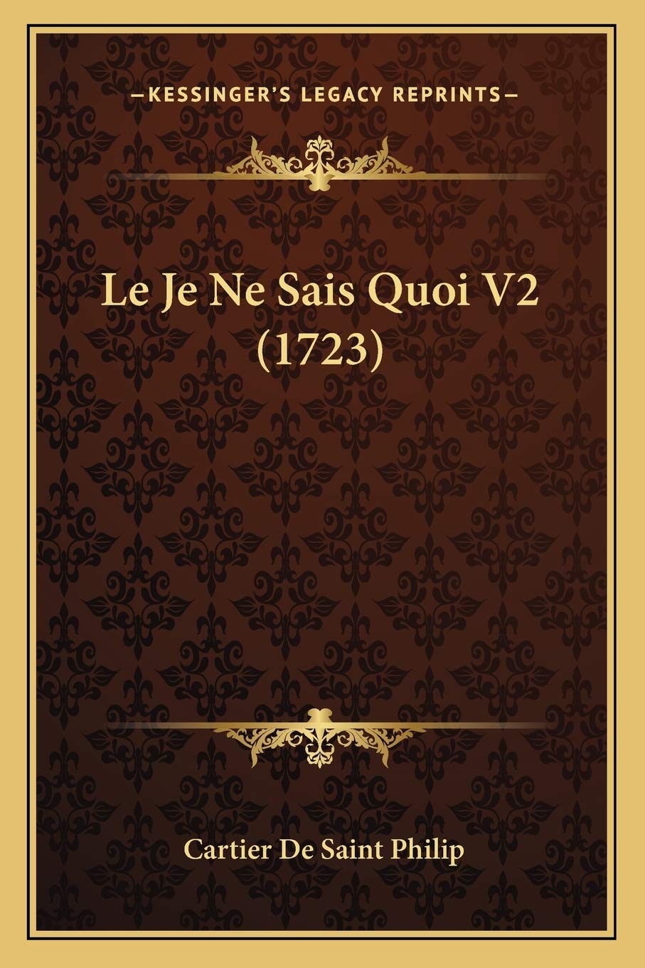 Le Je Ne Sais Quoi V2 (1723) Contemporary literature