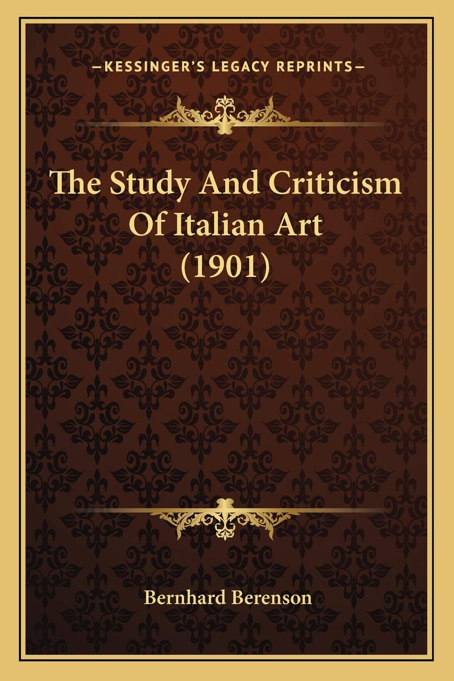 The Study And Criticism Of Italian Art (1901) Poetry