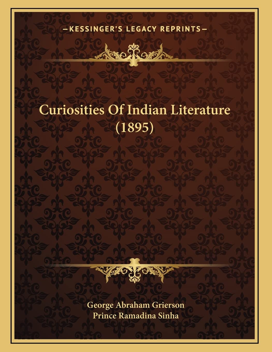 Curiosities Of Indian Literature (1895) Books