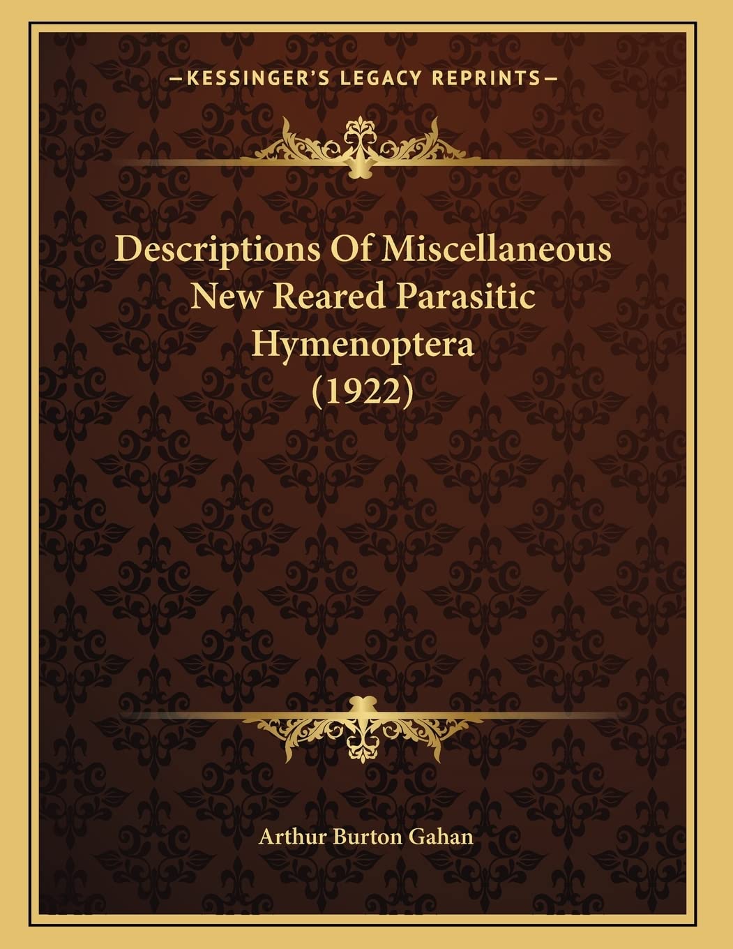 Descriptions Of Miscellaneous New Reared Parasitic Hymenoptera (1922) Business & Technology