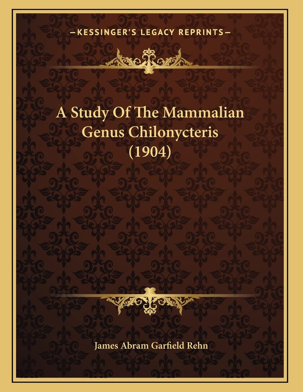 A Study Of The Mammalian Genus Chilonycteris (1904) Contemporary literature