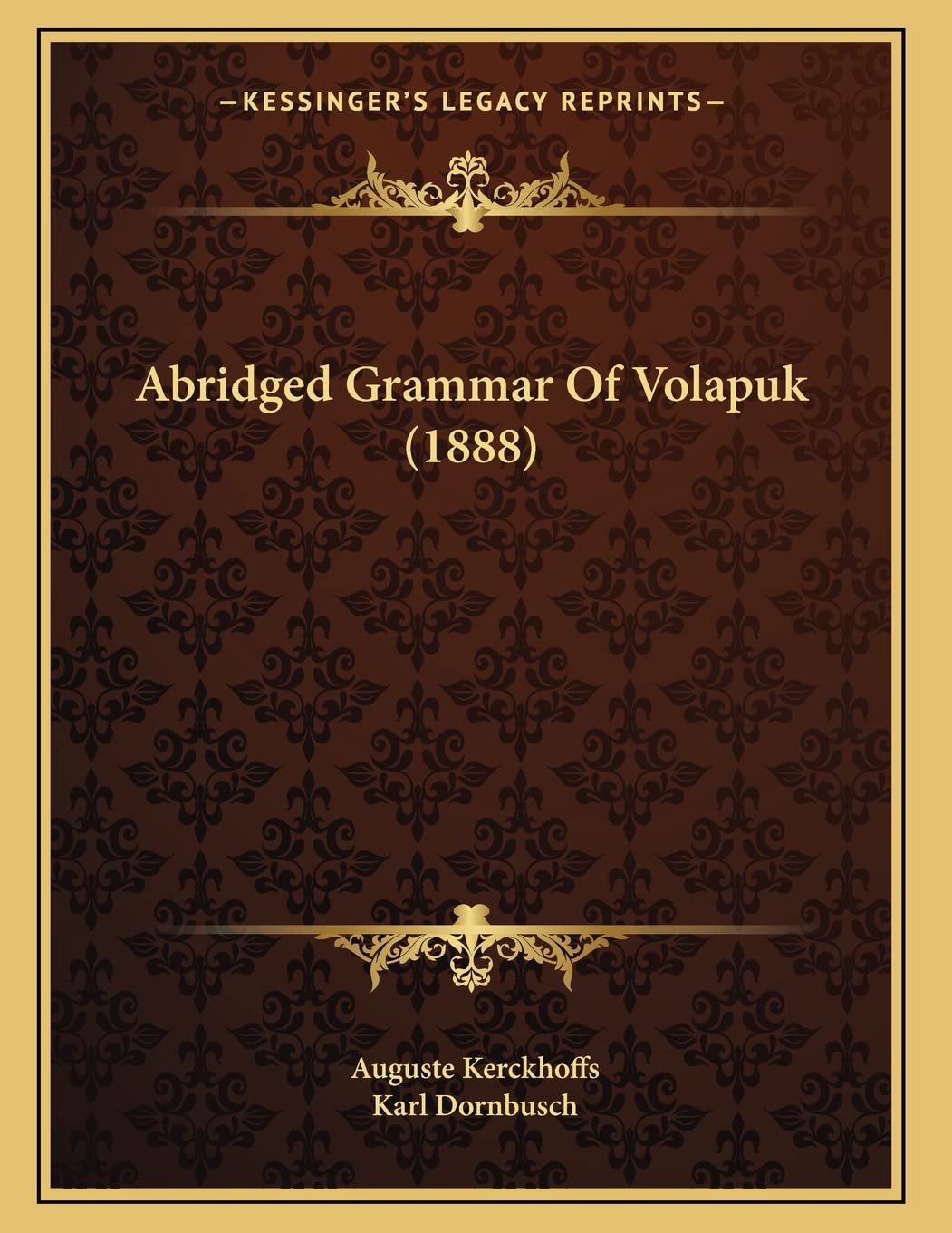 Abridged Grammar Of Volapuk (1888) Social Sciences