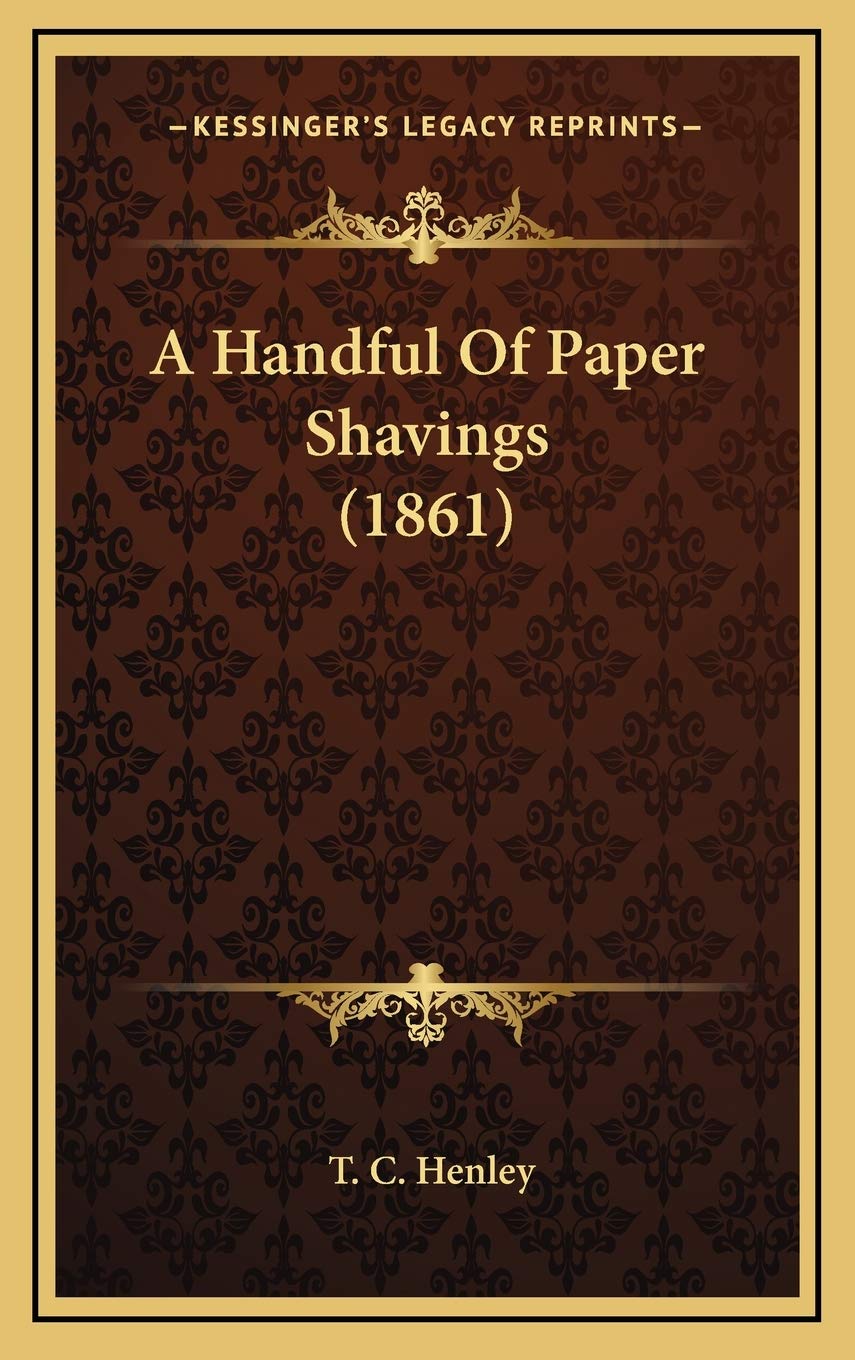 A Handful Of Paper Shavings (1861) Contemporary literature