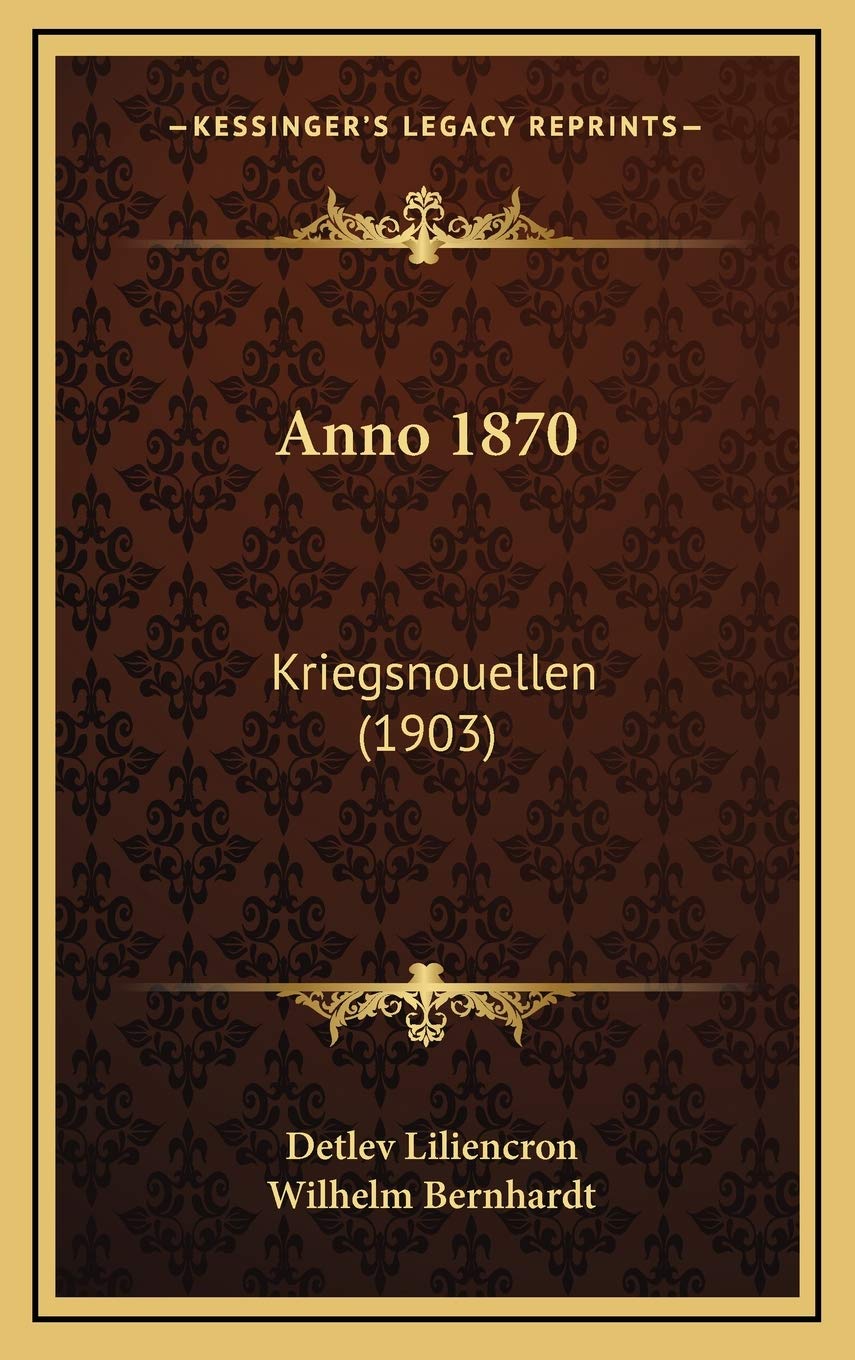 Anno 1870: Kriegsnouellen (1903) Contemporary literature