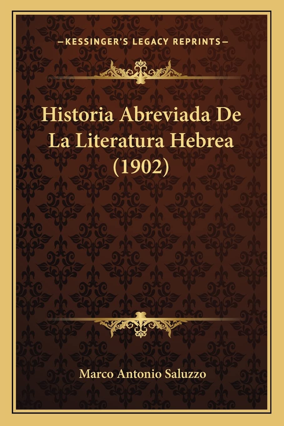 Historia Abreviada De La Literatura Hebrea (1902) Contemporary literature