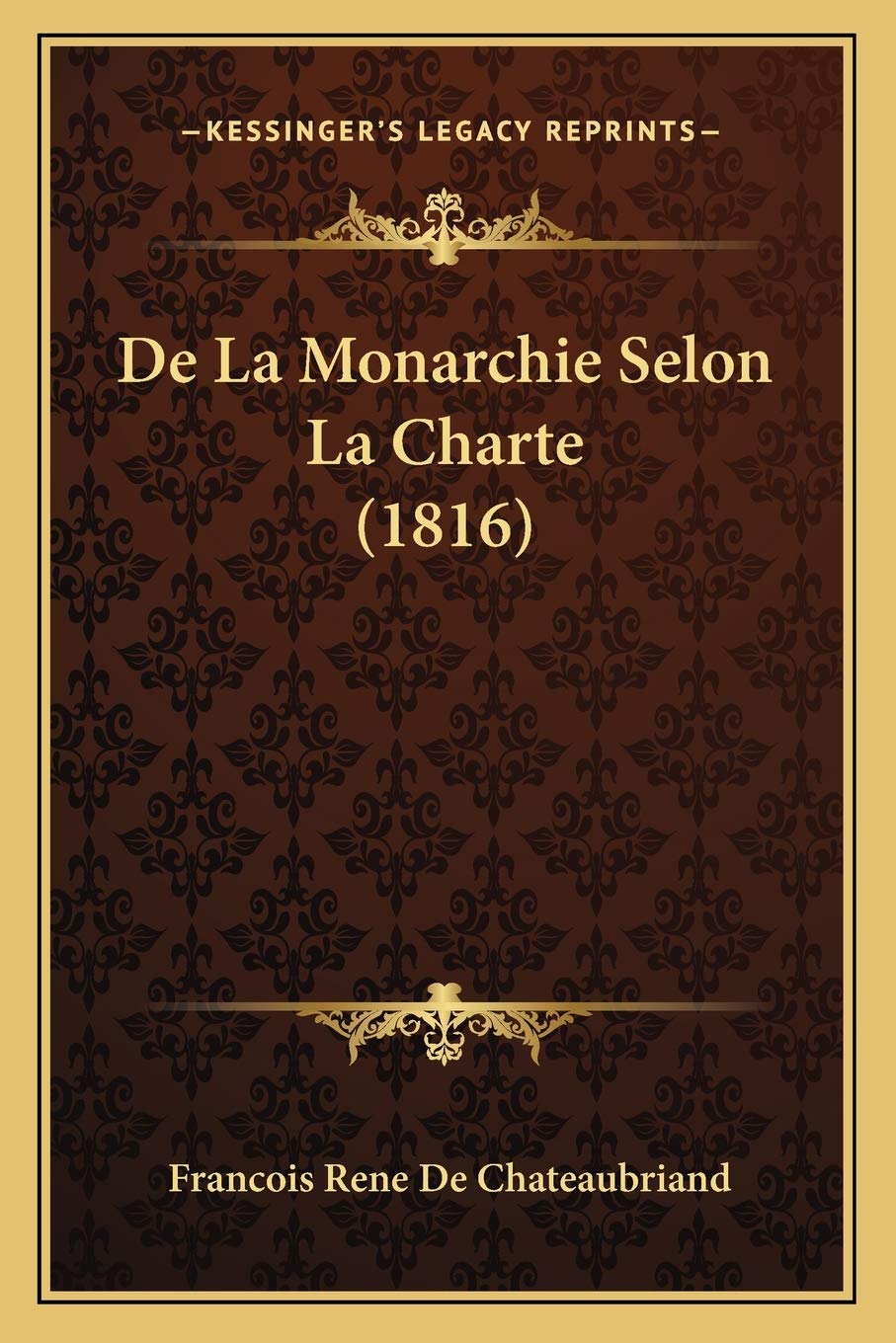 De La Monarchie Selon La Charte (1816) book